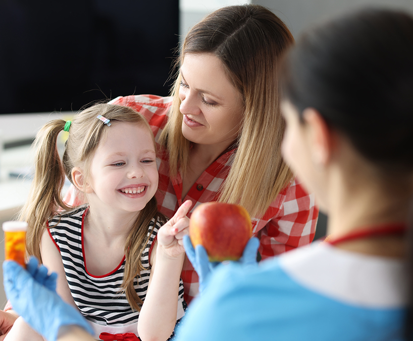 Carewell caregiver with children at home